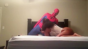 Black spiderman fucks ebony bitch in...