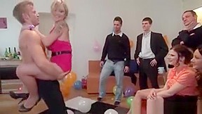 European college at her party...