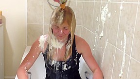 Shy Girl Pied And Gunged For A Good Cause...