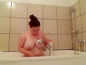 Larisa taking a shower...