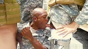Jacksons muscular military mens penis blowjob...