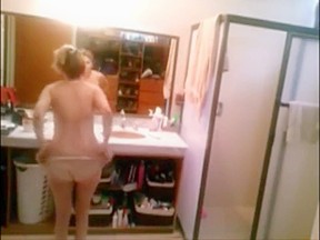 My naked sister caught on hidden camera