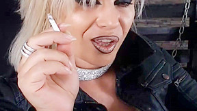 Smoking lipstick spit mistress...