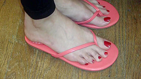 Angela gorgeous toes red tips in...