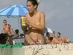 Couple split by strangers nude beach...