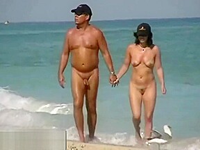 An extremely alluring nude beach voyeur...