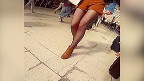 Pantyhose legs in public...