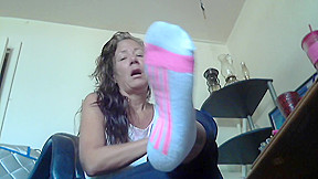 Mature lady sexy socks...