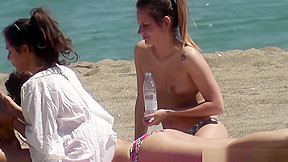 Topless Beach Bikini teens Voyeur Video HD