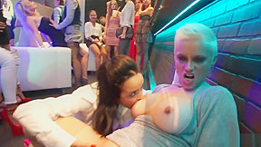 Rich babes of porn licking their...