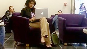 Candid Dangling And Shoeplay At The Library Feet...
