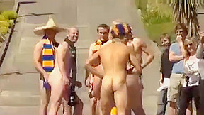 Naked rugby training...