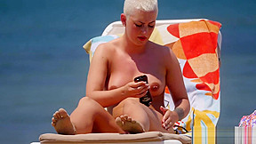 Emo Chick Pierced Nipples Beach...