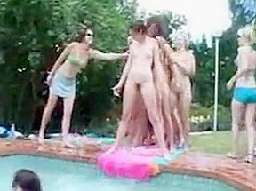 Girls pool party no sex, only...
