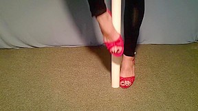 Pole play red heels...