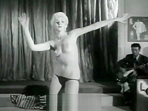 Seductive Blonde Performs A Striptease 1950...