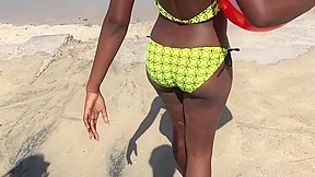2 Hot Jamaican Ebony Babes Shake Their Asses Beach...