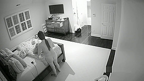 Milf changing in bedroom hacked cam...