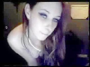 Goth bitch chatting on cam two...