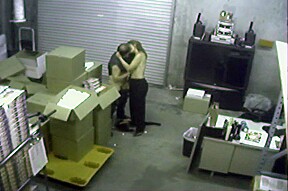 Spy cam catches the back office...