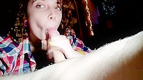 Amateur blowjob from young teen with...