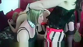 Shemales in black brutaly group tranny sex...