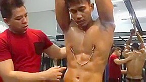 Asian muscle boy nipples tortured...