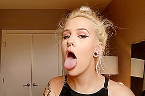Long tongue spit porn...