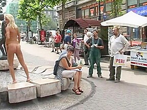 Girl Strips Public All Over Town...
