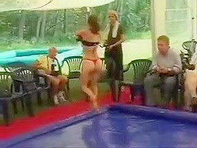 Real topless ring wrestling...