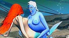Mermaids lesbian adventure 3dtoontube...