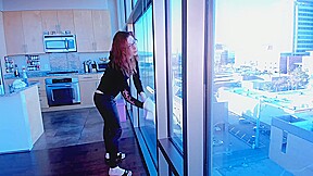Window Washing With And Belly Stretching...