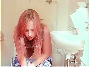 Guest toilet in the hotel Hidden Camera masturbates