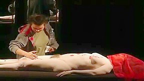 a hairy woman nude in theatre