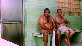 Horny in shower gym sauna 6...