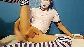 Femboy plays with himself...