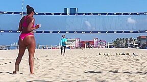 Beach volleyball big ass...