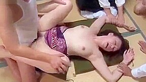 Japanese Mom Gangbanged By Son Friends For Full Here...