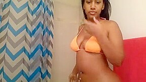 Booty college girl showering on cam...