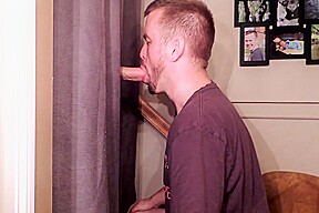 Curious guy tries out my gloryhole...
