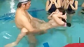 Asian pussy fucked by her swimming...