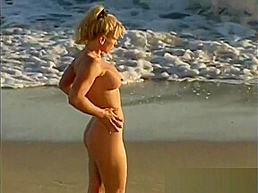 Beautiful Busty Blonde Nude At The Beach...