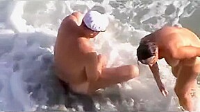 Naked couple beach hidden cam...