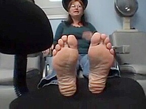 Mature female feet...