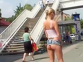 Nude in public blonde british slut...