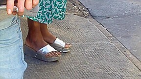 Ebony mature milf cream soles in...