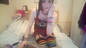 Furry emo femboi playing with her toys...