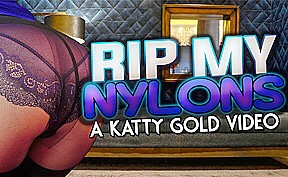 Kattie Gold In Rip My Nylons A Katy Gold Video Stockingsvr...
