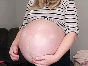 huge pregnant belly