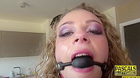Bound fetish submissive contorted for fuck...